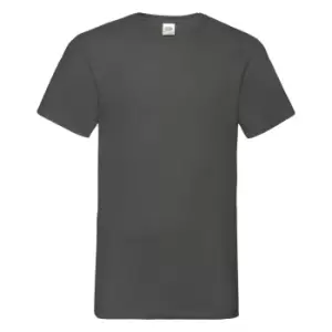 Image of Fruit Of The Loom Mens Valueweight V-Neck, Short Sleeve T-Shirt (M) (Light Graphite)