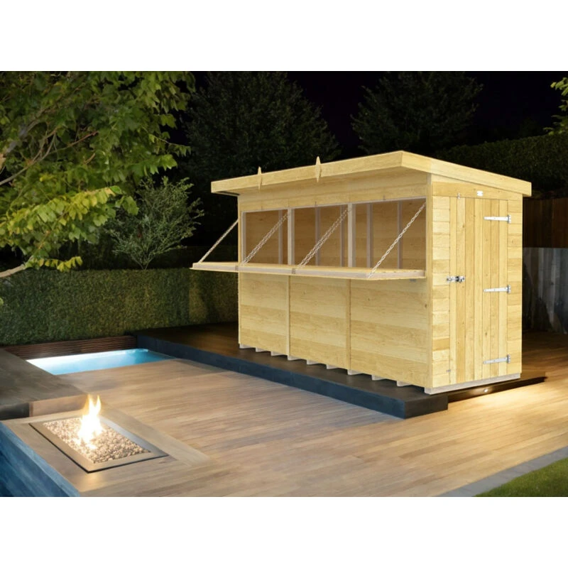 Image of DIY Sheds 12 x 4 BAR, Brown 12X4PBARFF
