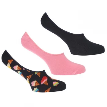 image of Happy Socks 3 Pack Trainer Liners - 6300