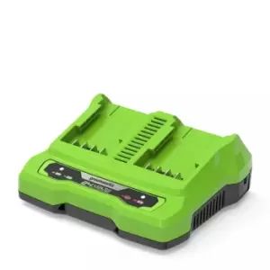 image of Greenworks 24V 4A Twin Port Battery Charger