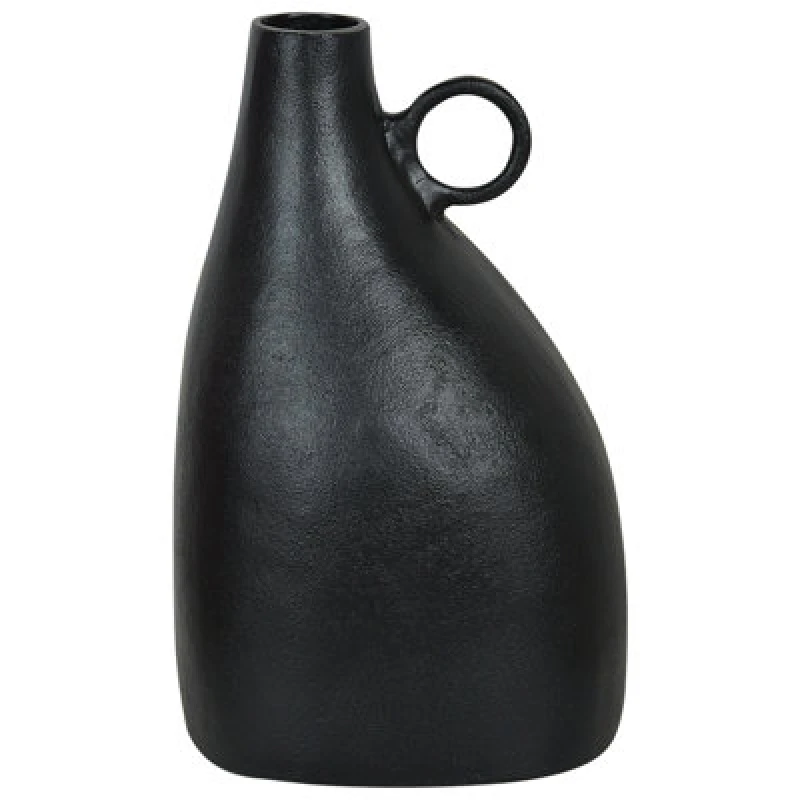 Image of Beliani Decorative Vase Narbada Metal 36cm Black