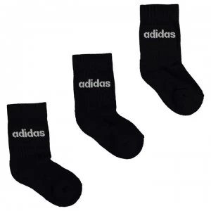 Image of adidas Essentials Crew Socks 3 Pack - Black/White