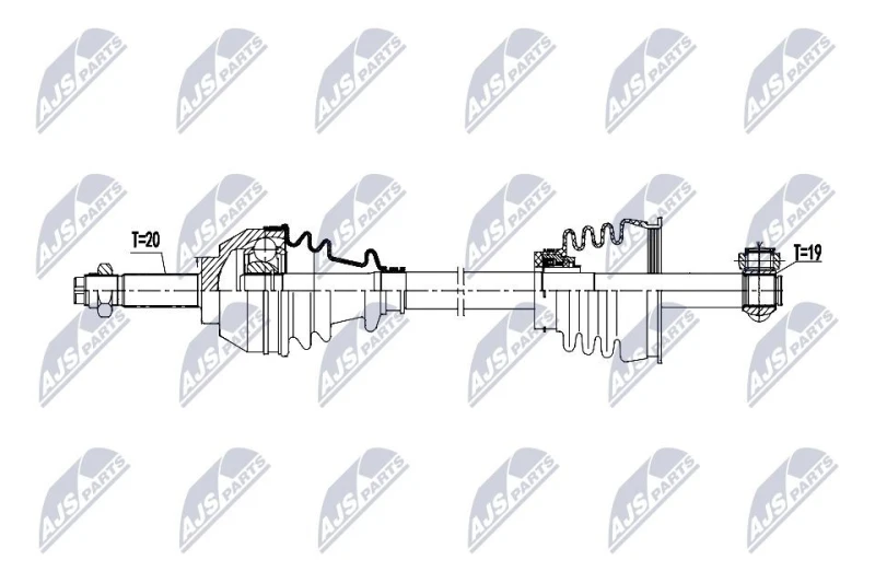 Image of NTY Drive shaft NTY NPW-FT-107
