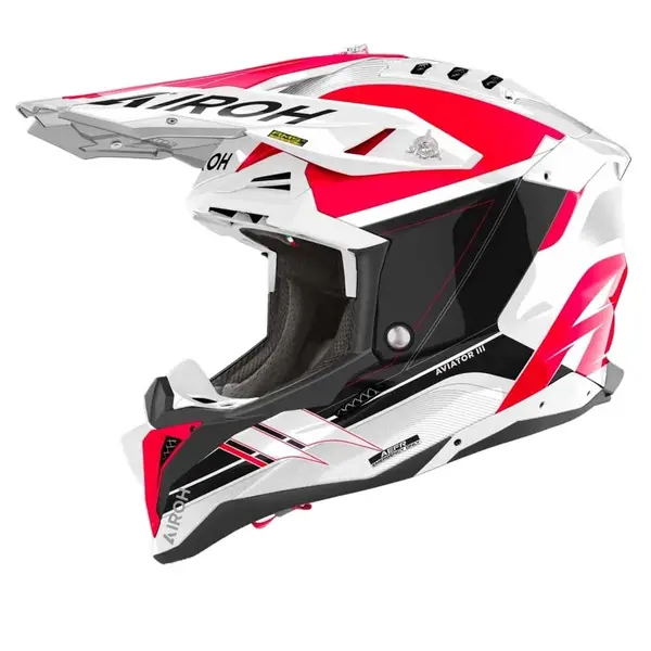 Image of Airoh Aviator 3 Saber Red Offroad Helmet Size S