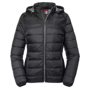 Image of Russell Womens/Ladies Hooded Nano Padded Jacket (XXL) (Black)