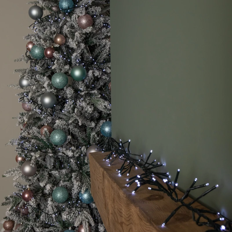 Image of 18.5m 1440 LED Christmas Cluster Multi-Action String Lights with Timer in White