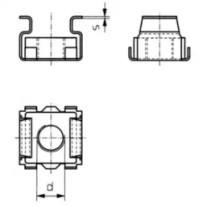 Image of TOOLCRAFT 521835 Cage nuts M6 Steel 10 pc(s)