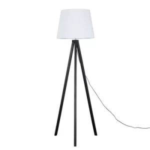 Image of Barbro Dark Wood with XL White Aspen Shade
