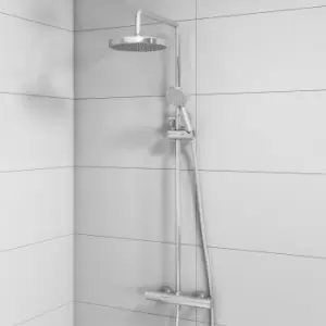 Image of Thermostatic Mixer Bar Shower with Round Overhead & Handset - Koto
