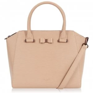 image of Ted Baker Daryyl Bow Leather Tote Bag - taupe