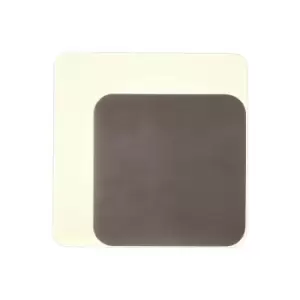 Image of Magnetic Base Wall Lamp, 12W LED 3000K 498lm, 15, 19cm Square Right Offset, Coffee, Acrylic Frosted Diffuser - Luminosa Lighting