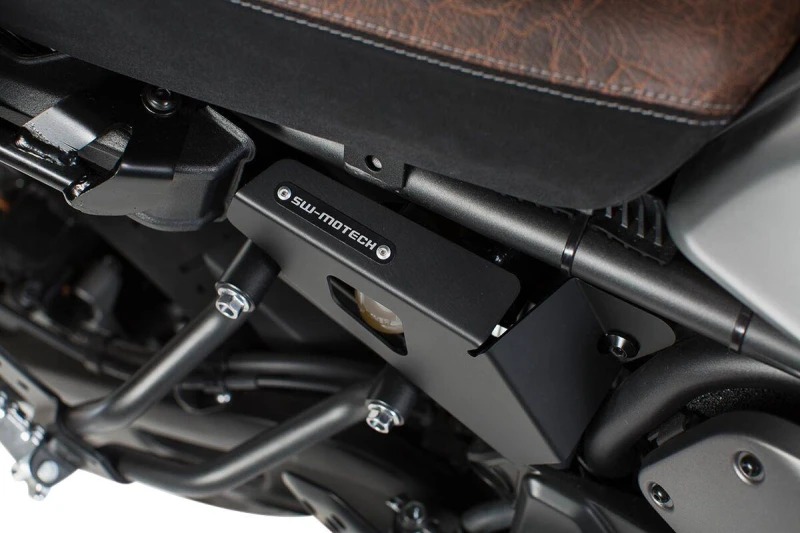 Image of SW-Motech Brake fluid reservoir guard set - Black. Yamaha XSR700 (15-) / XT (19-) L+R.