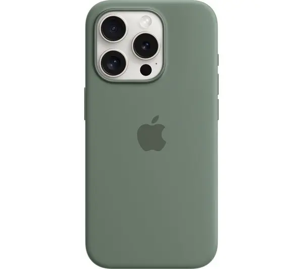 Image of APPLE iPhone 15 Pro Silicone Case with MagSafe - Cypress, Green