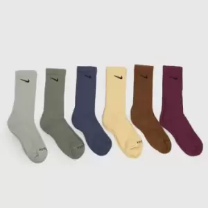 Image of Nike Multi Everyday Plus Socks 6 Pack