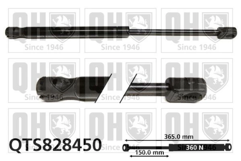 Image of QUINTON HAZELL Bonnet strut QUINTON HAZELL QTS828450