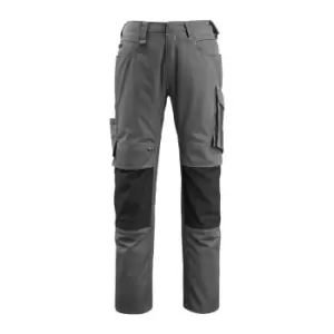 image of 12679-442 Unique Trousers with Kneepad Pockets - Dark Anthracite/Black - L32W30.5