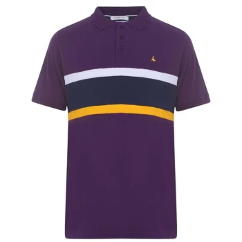 Jack Wills Tupton Cut And Sew Polo - Amethyst