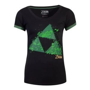 Image of Nintendo - Triforce Splatter Womens XX-Large T-Shirt - Black