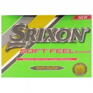 image of Srixon Soft Feel Golf Balls 12 Pack - Yellow