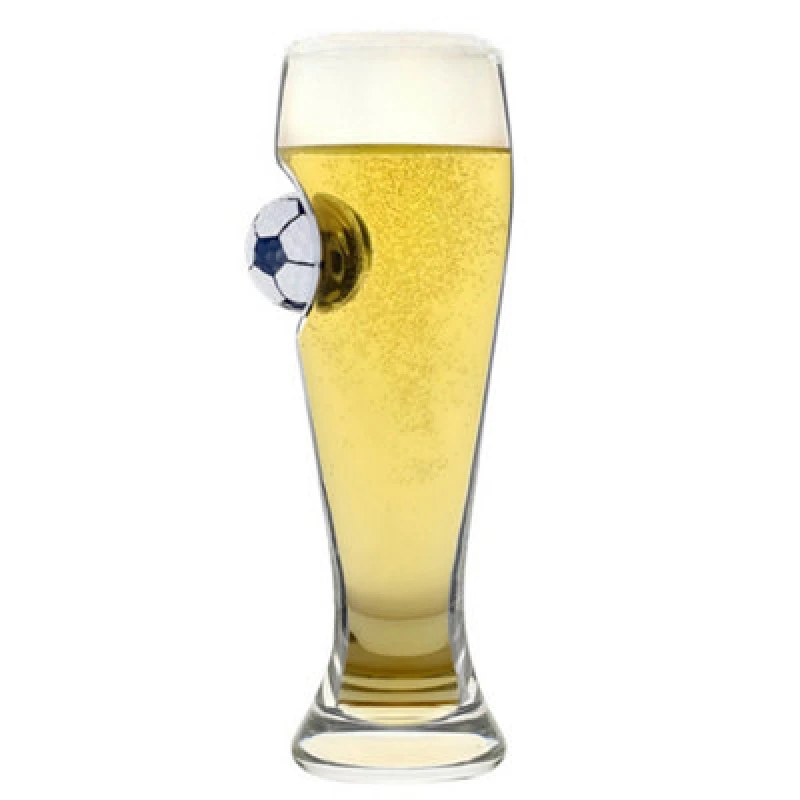 Image of Bar Bespoke Bar Bespoke Football Pilsner Crystal Glass 400ml - Clear Clear One Size Unisex 5013313005940