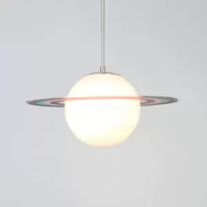 image of Glow Lito Saturn Matt Multicolour Light Pendant, (Dia)400mm