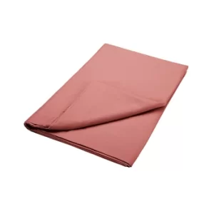 image of Bedeck of Belfast 200 Thread Count Pima Cotton Plain Dye Kingsize Flat Sheet, Marsala