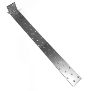 image of Strong Metal Strap Anchor Corner Brackets Galvanised - Size 40x400x40x2mm - Pack of 1