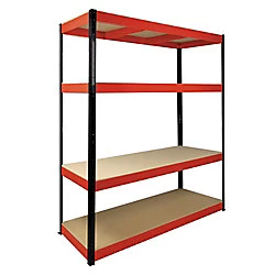 image of Nautilus Designs Garage Shelving - Boltless Model: 13504 Steel Silver