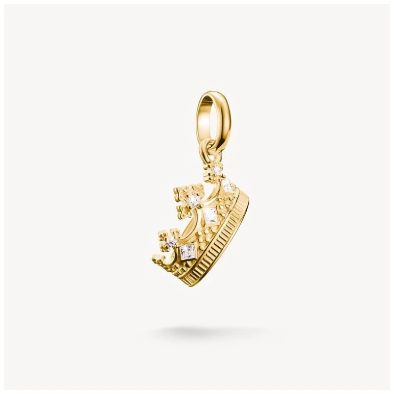 Image of Thomas Sabo CC1247-414-14 Charm pendant crown with stones Jewellery