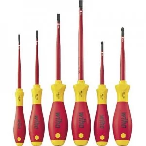 image of Wiha SoftFinish electric 3201 ZK6 VDE Screwdriver set 6 Piece Slot, Pozidriv