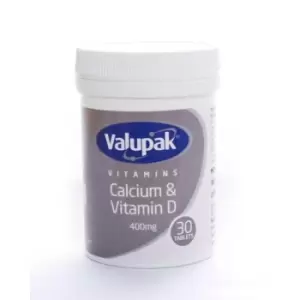 image of Valupak Calcium With Vitamin D Tablets 400mg