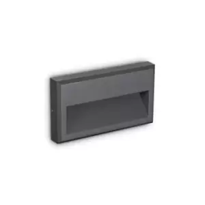 Image of Febe LED Outdoor Rectangle Flush Wall Light Anthracite IP65, 3000K