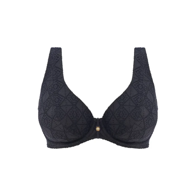 Image of Freya Womens underwired strapless swimsuit top Freya Nomad Nights Noir Female 90L