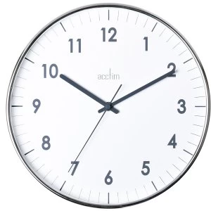 Image of Acctim Jensen Wall Clock - Chrome