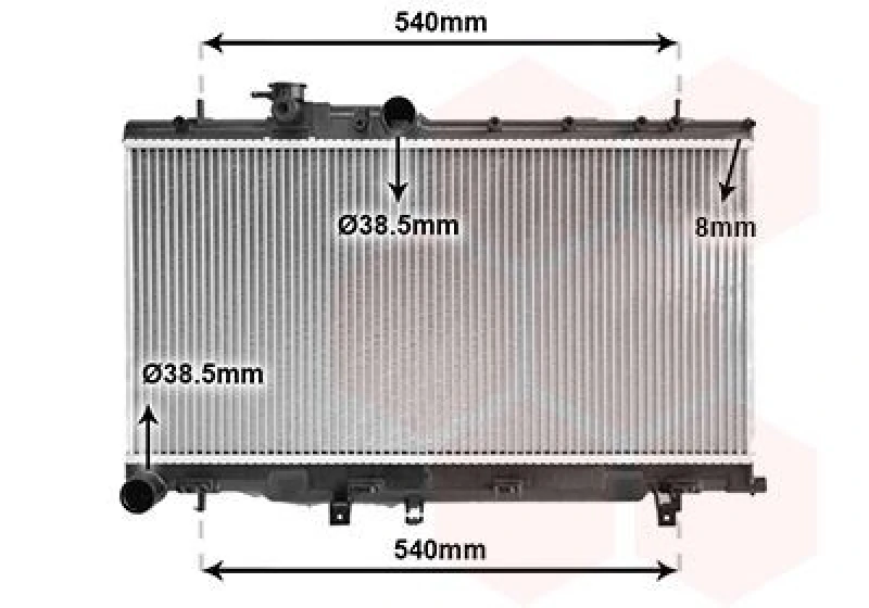Image of VAN WEZEL Engine radiator VAN WEZEL 51002050
