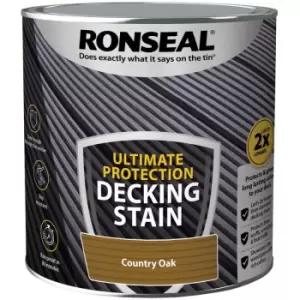 image of Ultimate Decking Stain - 2.5L - Country Oak - Country Oak - Ronseal