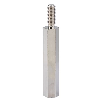 Image of R-TECH 524414 Hex Threaded M-F Spacer Brass 5mm A/F M3 25mm - Pack...