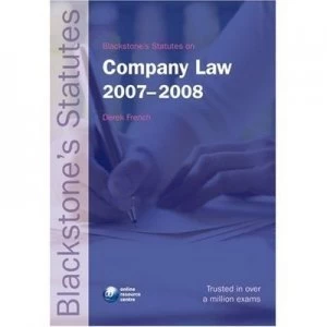 Image of Company Law 2007-2008 by Derek French Paperback