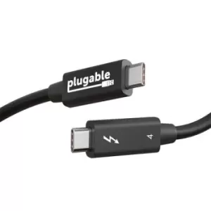 image of Plugable Technologies Thunderbolt 4 Cable 1M/3.2ft 100W Single 8K/Dual 4K Displays 40Gbps Transfer