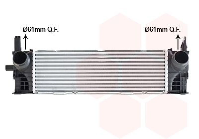 Image of VAN WEZEL Intercooler VAN WEZEL 06014717