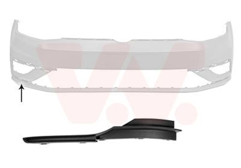 Image of VAN WEZEL Bumper moulding VAN WEZEL 5775582