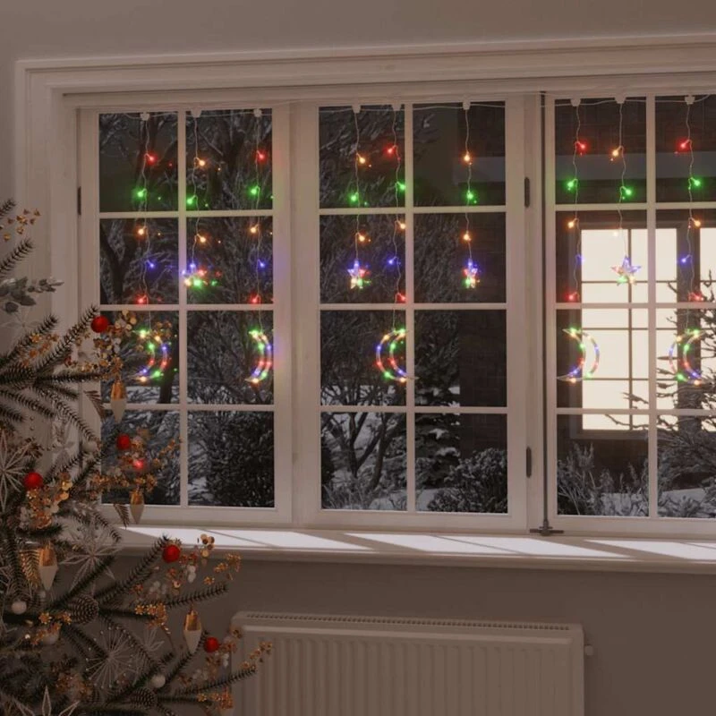 Image of VIDAXL Vidaxl - Star and Moon Fairy Lights Remote Control 138 LED Colourful 8720286434192