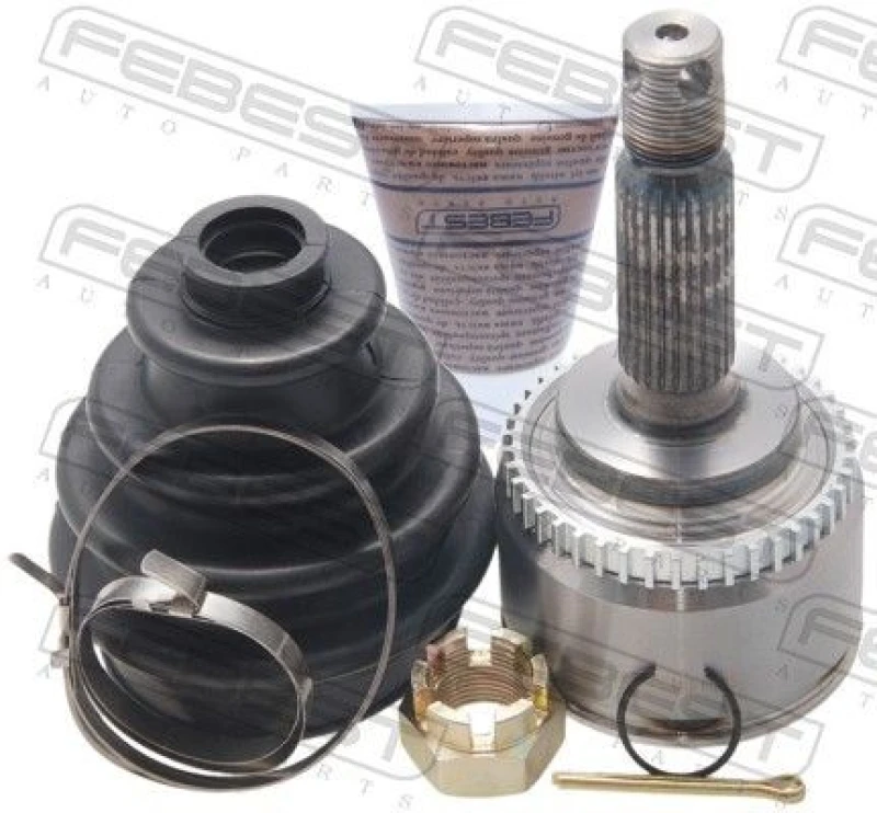 Image of FEBEST 0410-010A43 Joint, drive shaft Front Axle, with ABS sensor ring Joint,drive shaft (236)