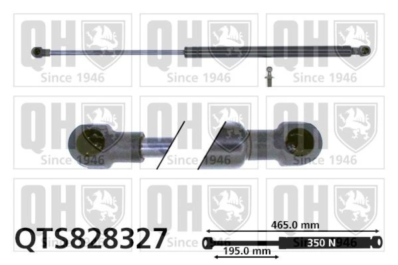 Image of QUINTON HAZELL Tailgate strut QUINTON HAZELL QTS828327