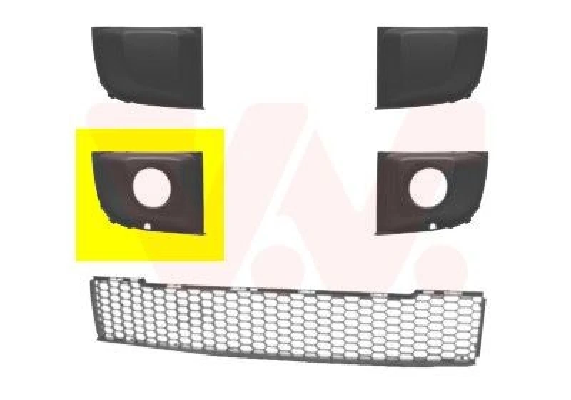 Image of VAN WEZEL Bumper grill VAN WEZEL 1604594