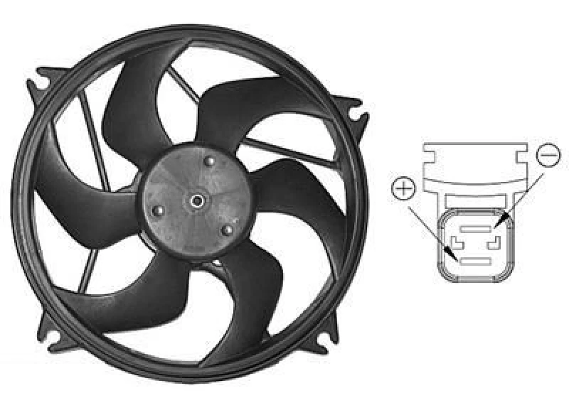 Image of VAN WEZEL Fan, radiator VAN WEZEL 0904746
