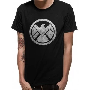 image of Avengers - Shield Mens Large T-Shirt - Black