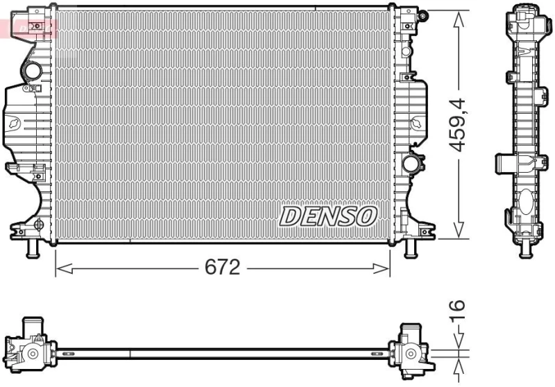 Image of DENSO Engine radiator DENSO DRM10121