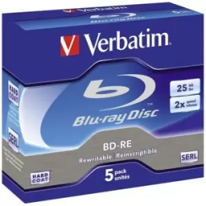 Image of Verbatim 43615 Blank Bluray BD-RE 25 GB 5 pc(s) Jewel case