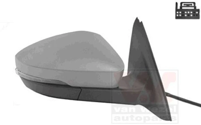 Image of VAN WEZEL Wing mirror VAN WEZEL 7624808